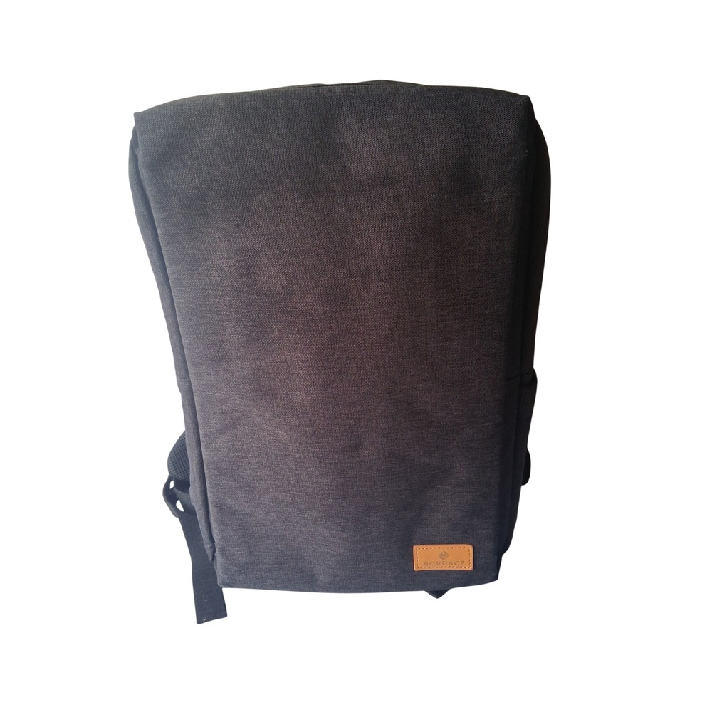 Nordace Siena Smart Backpack Dark Grey Laptop Travel Bag USB Port Tan Accents